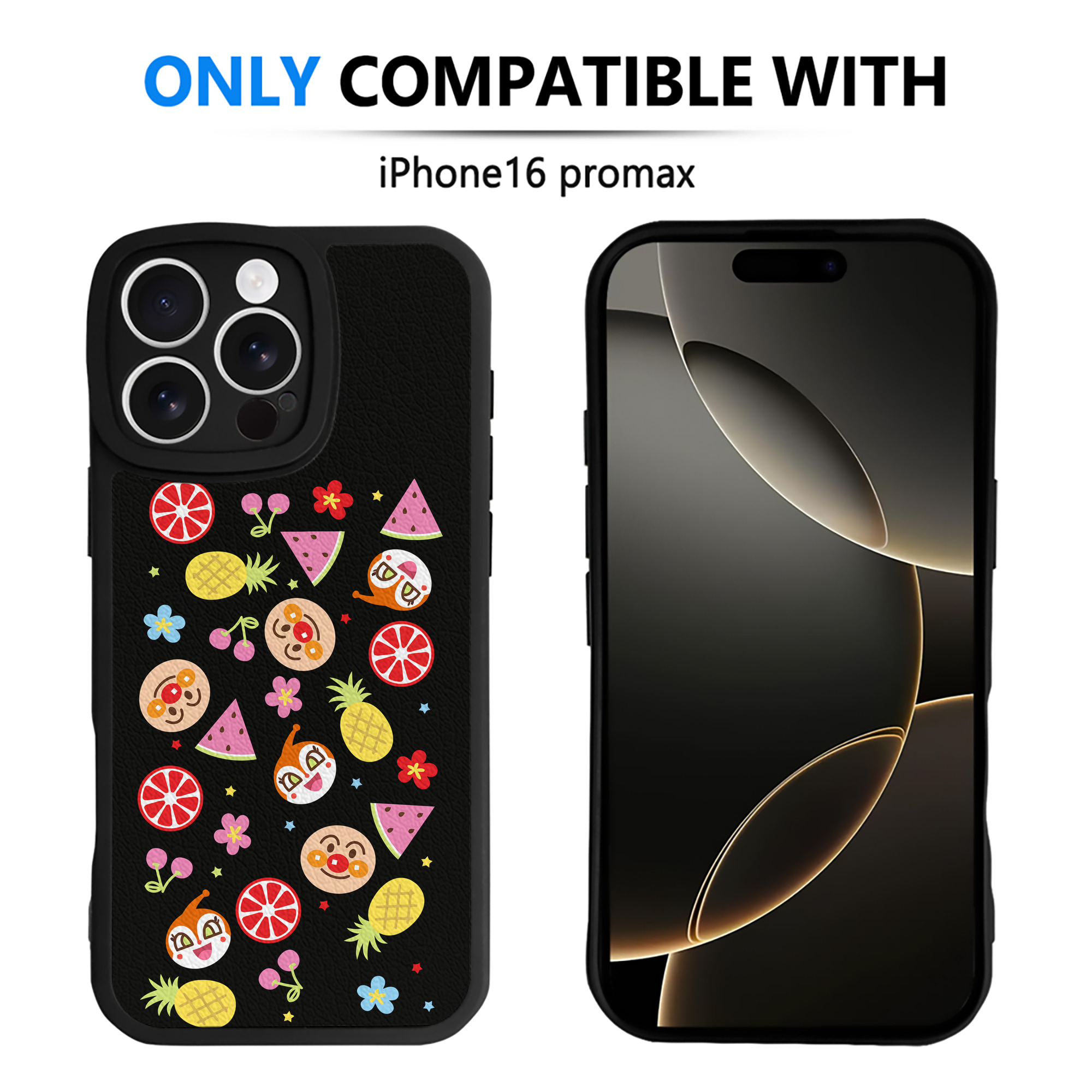 （画像用） アンパンマン Anpanman 【iPhone 16シリーズ対応】シリコンスマホケース（レザー調） 材質：シリコン
